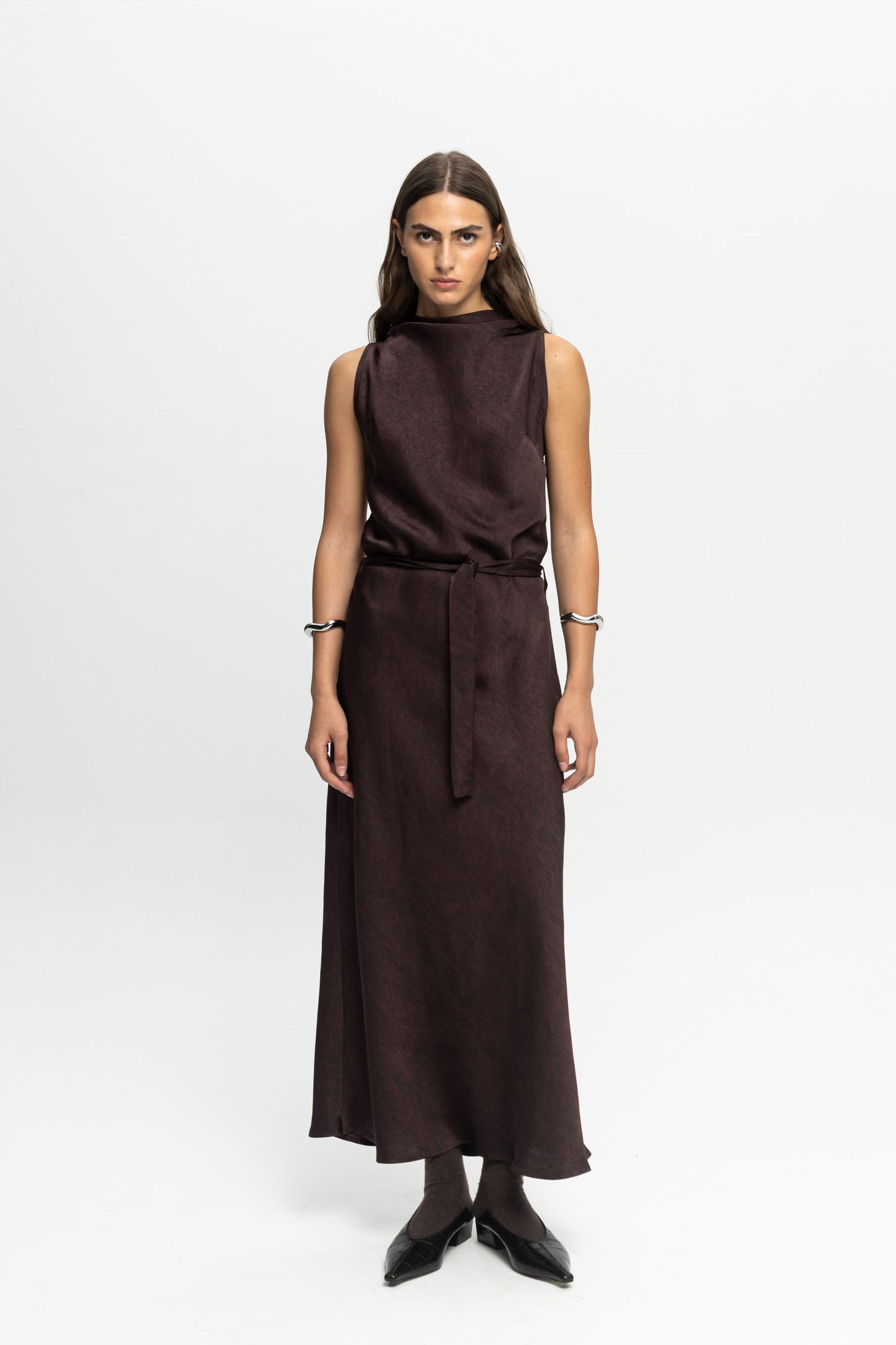 Plum Dress-Black and Black
