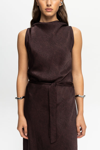Plum Dress-Black and Black