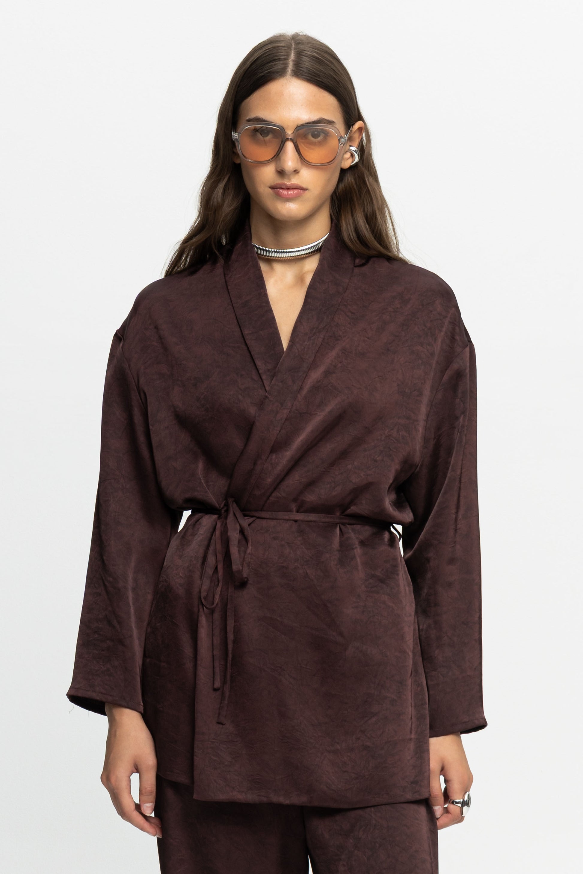 Plum Kimono-Black and Black