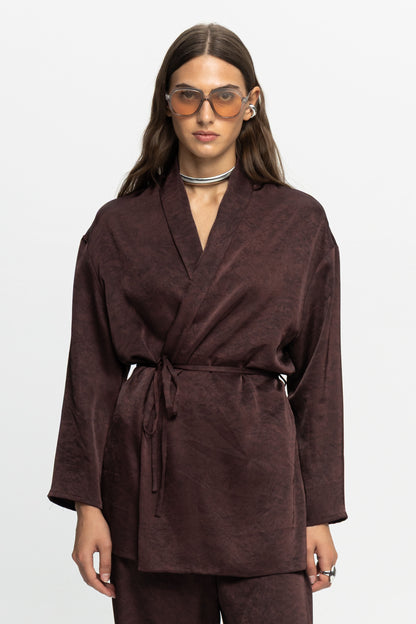 Plum Kimono-Black and Black