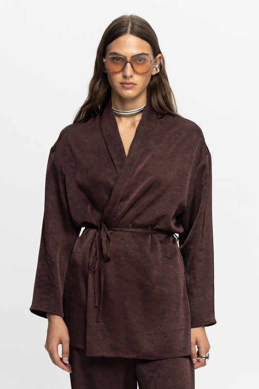 Plum Kimono-Black and Black