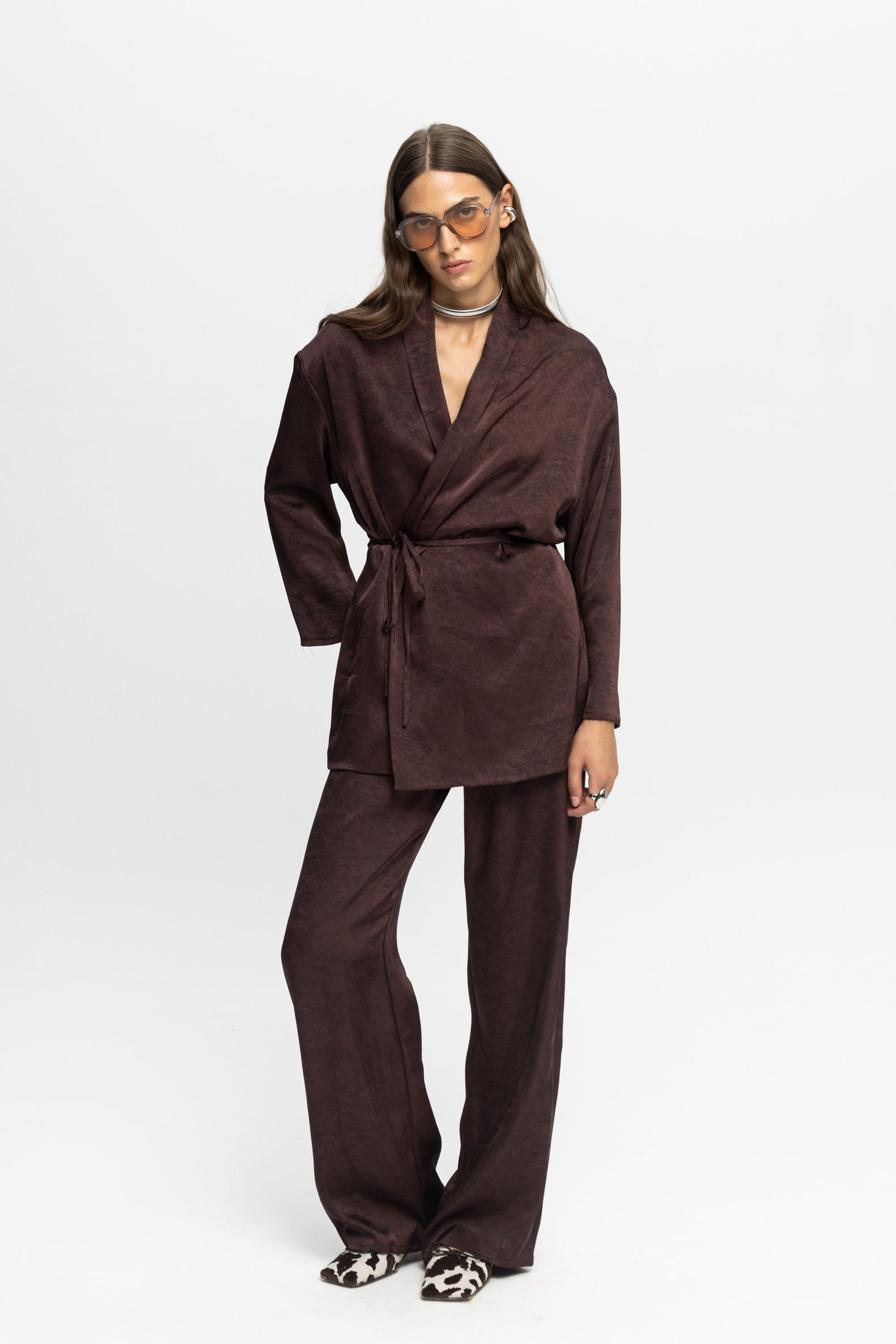 Plum Kimono-Black and Black