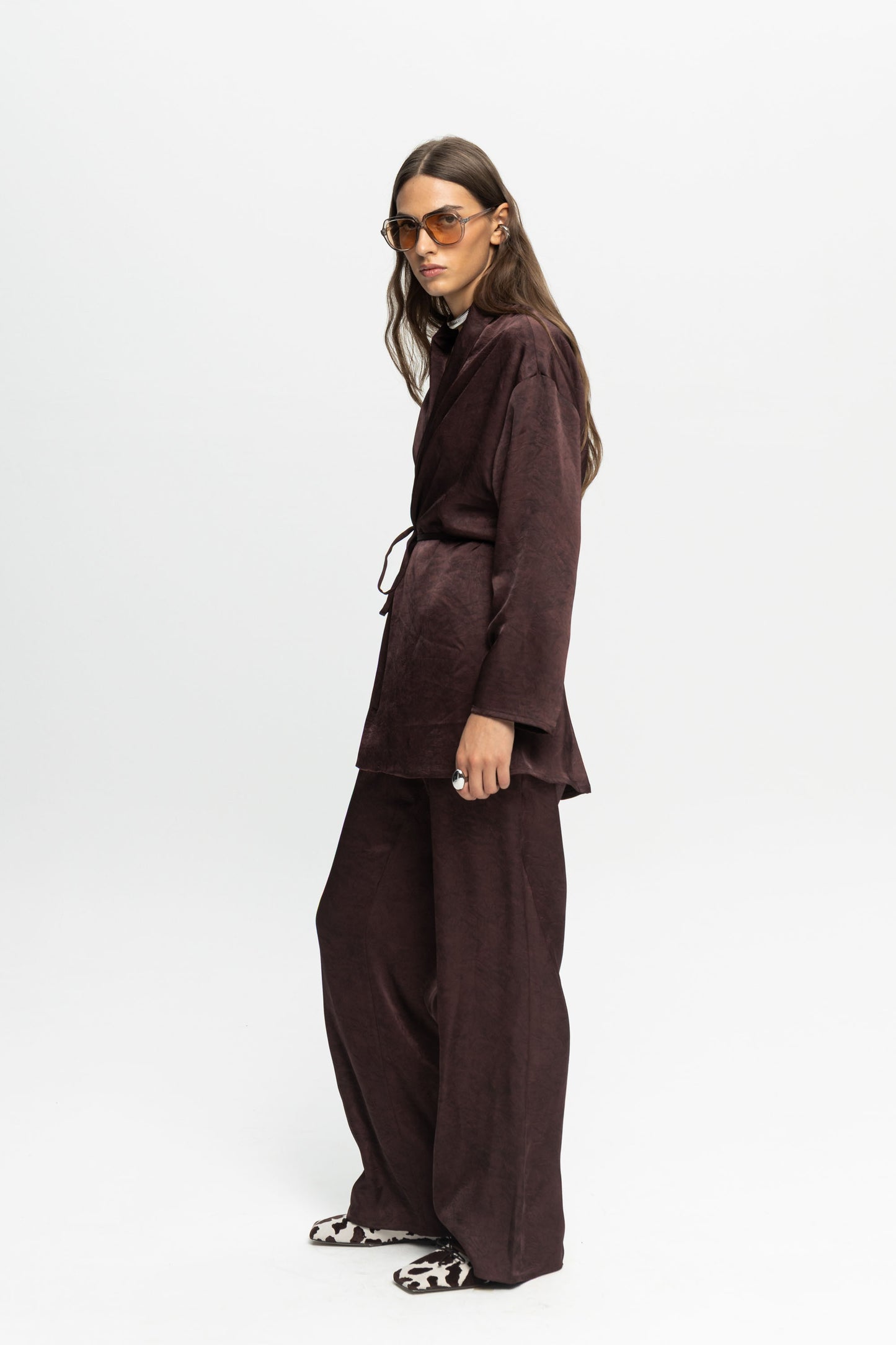 Plum Kimono-Black and Black