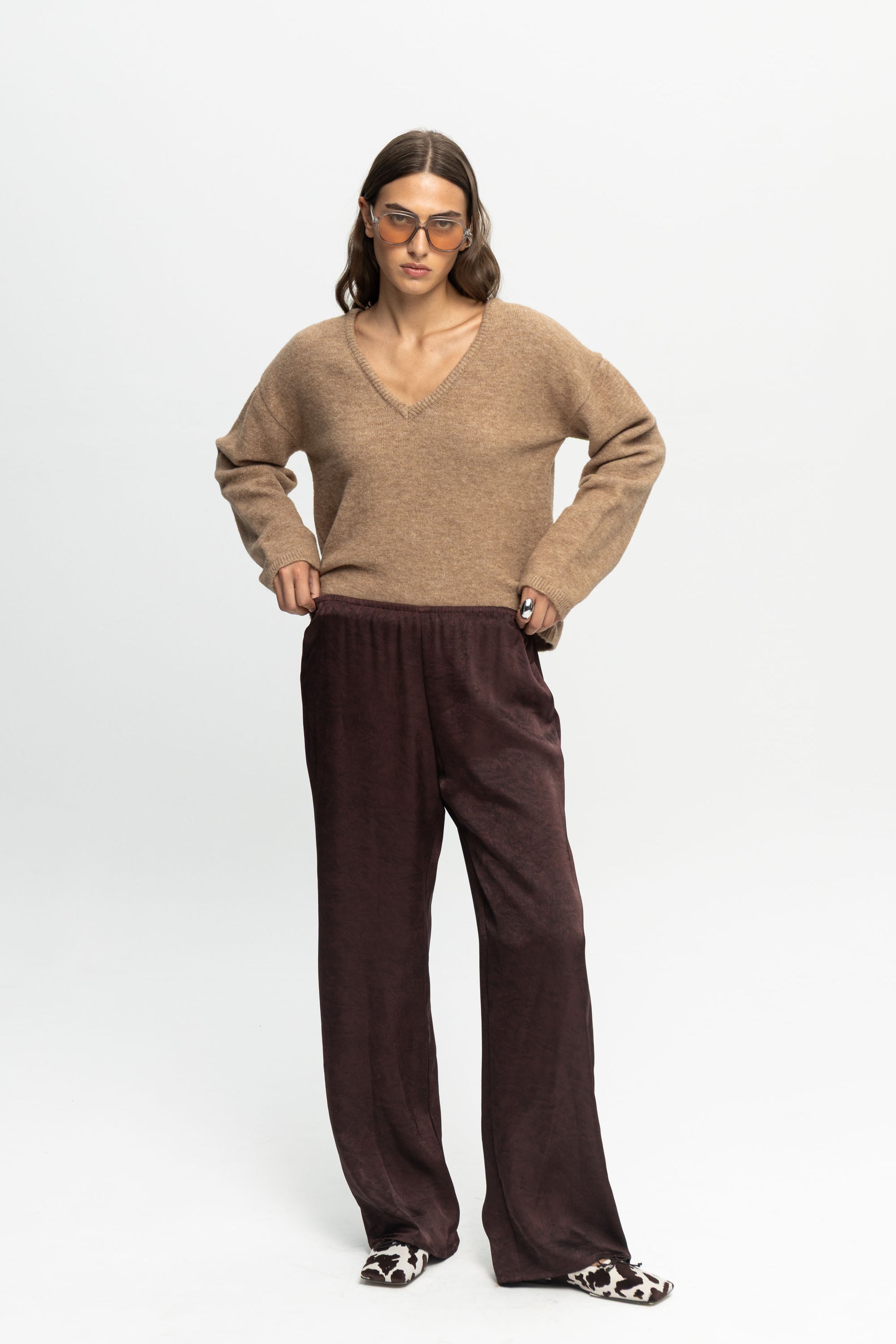 Plum Pants-Black and Black
