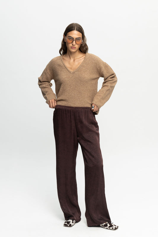 Plum Pants-Black and Black