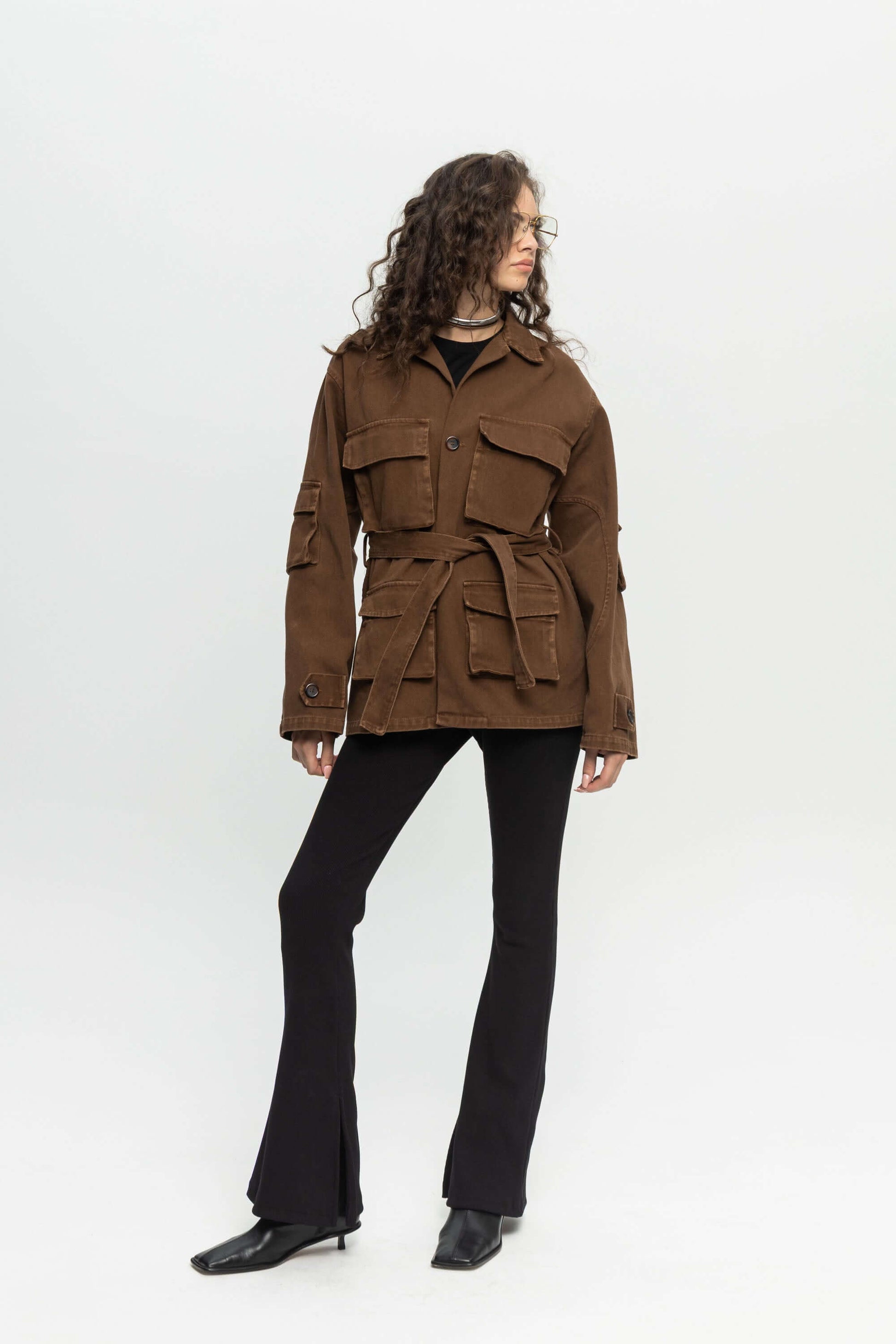 Snake Utility Jacket-Black and Black