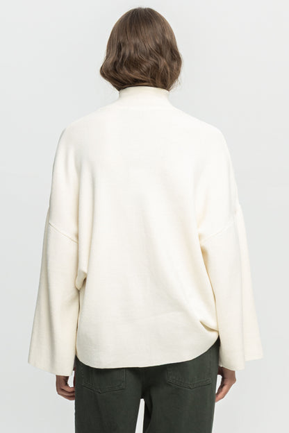 Turtleneck Sweater-Black and Black