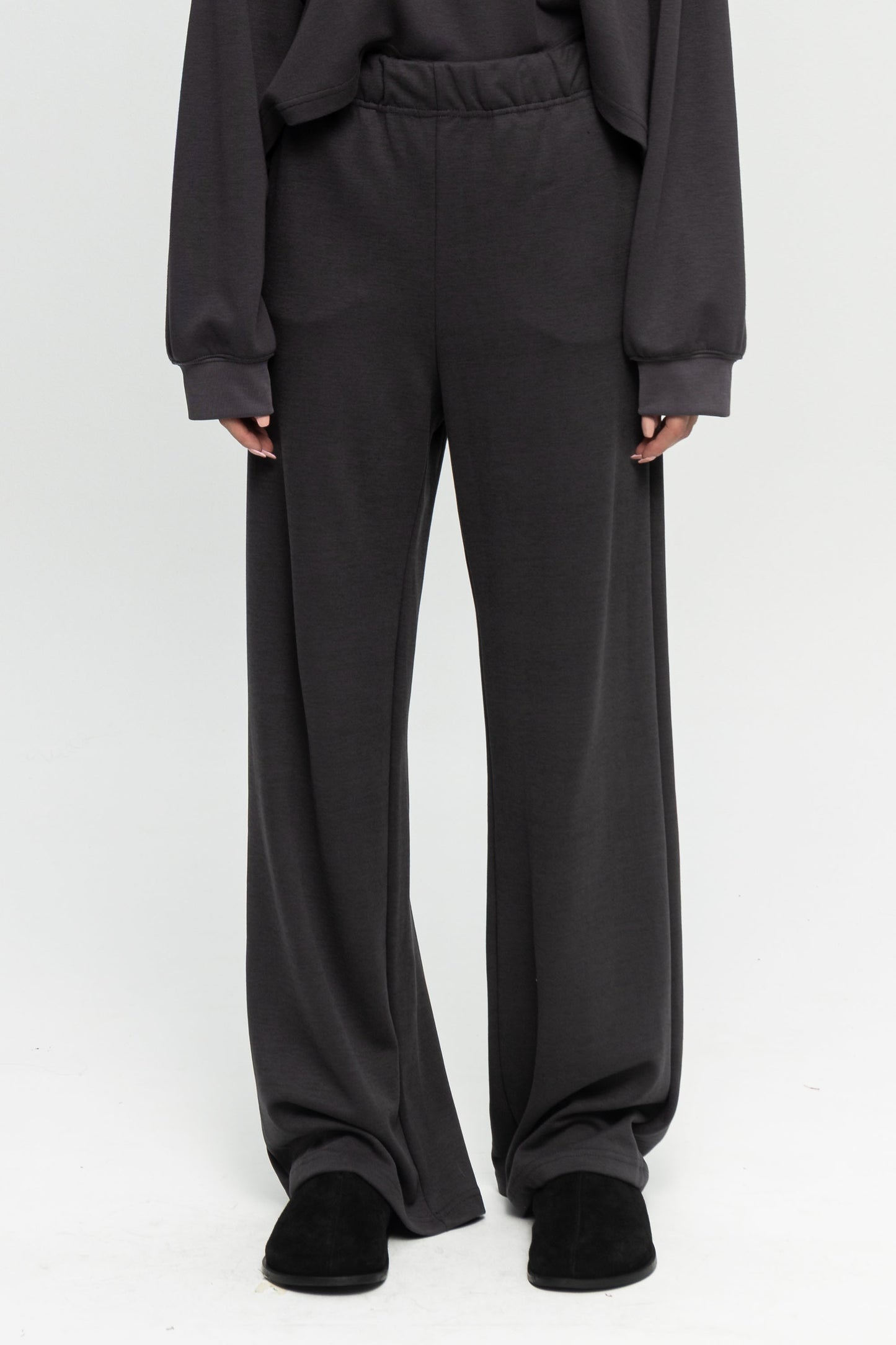Dark Grey Pants-Black and Black