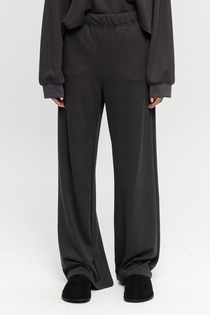 Dark Grey Pants-Black and Black