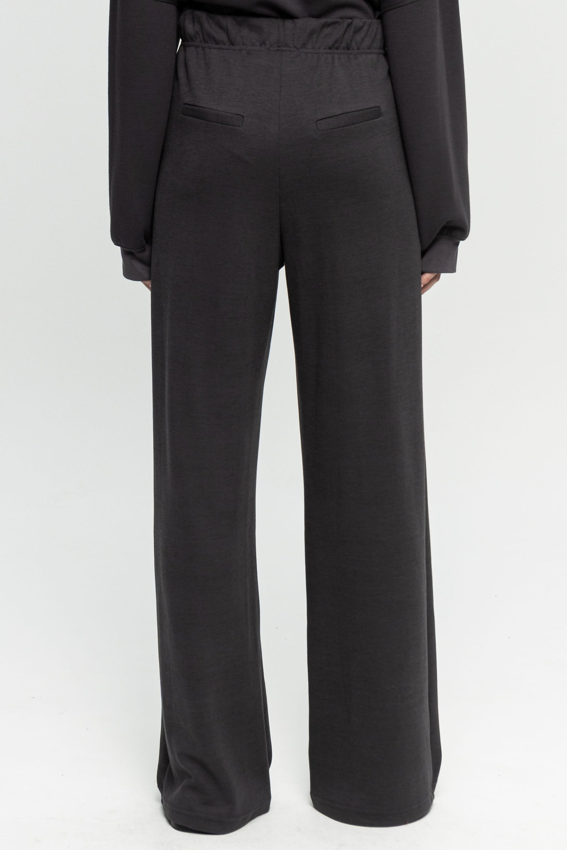 Dark Grey Pants-Black and Black