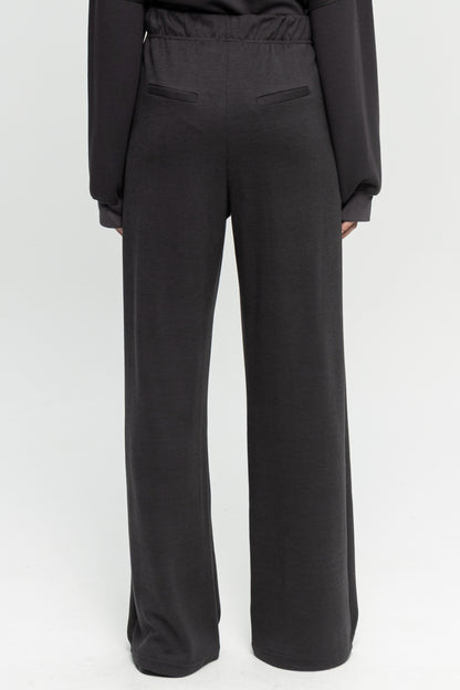 Dark Grey Pants-Black and Black