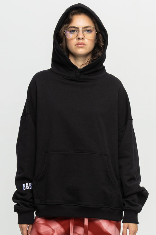 "B&B?" Hoodie-Black and Black