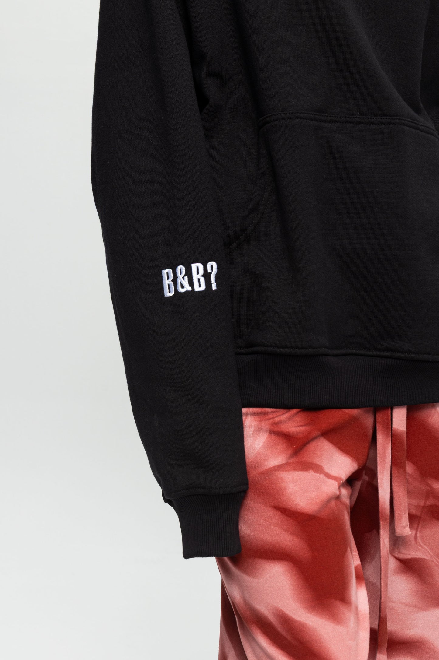 "B&B?" Hoodie-Black and Black