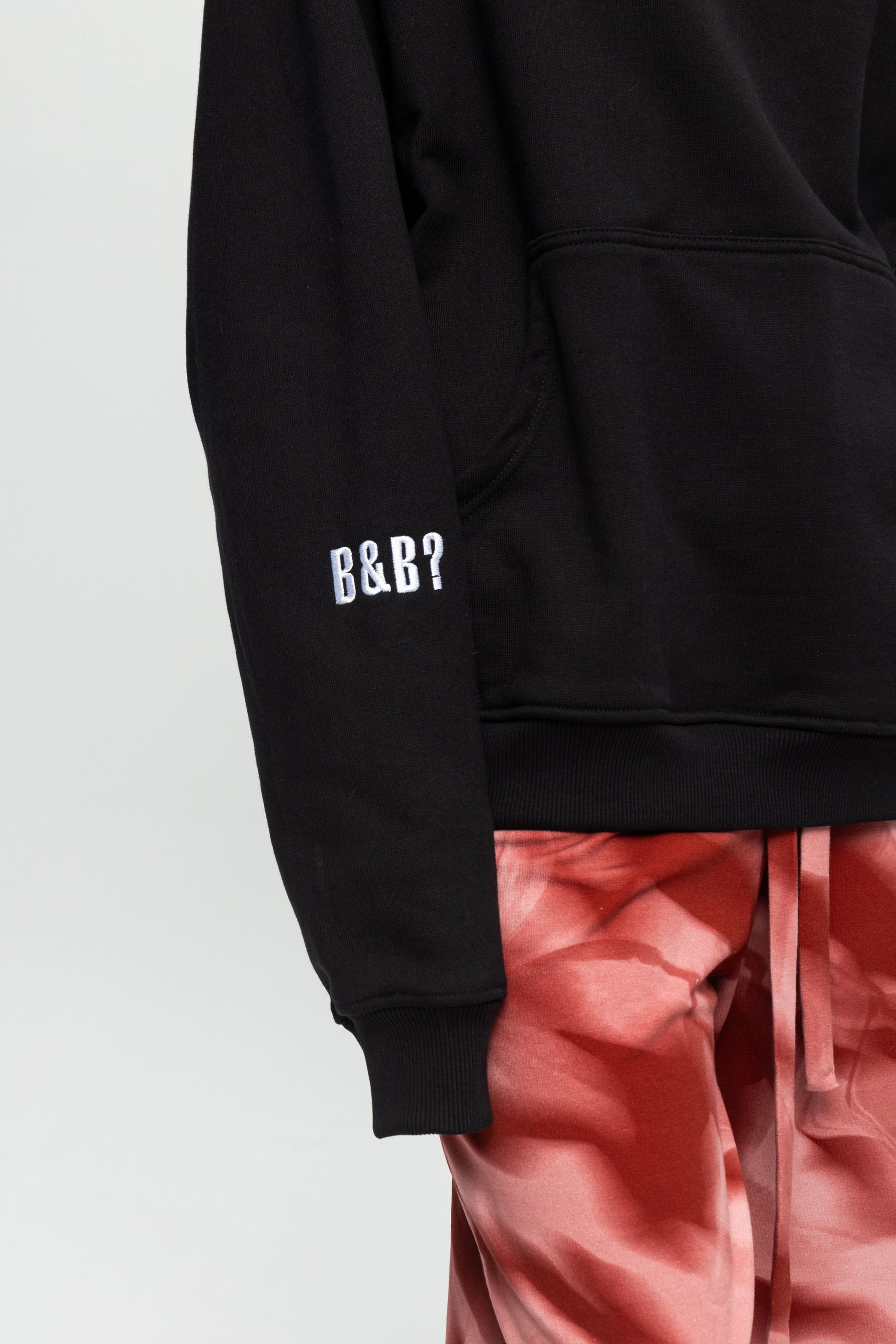 "B&B?" Hoodie-Black and Black