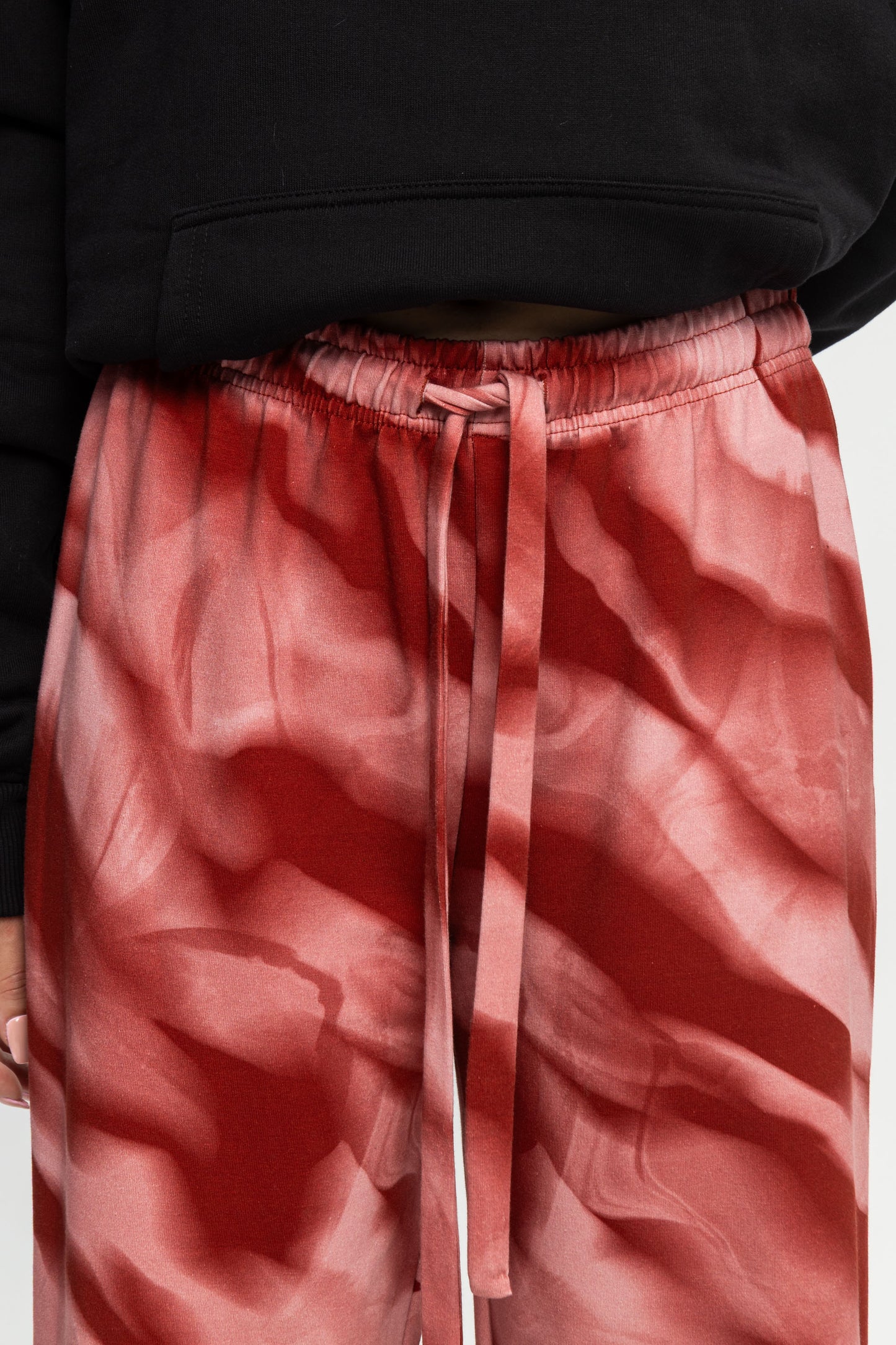 Wide-Leg Relaxed Pants-Black and Black